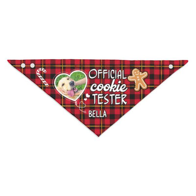Official Cookie Tester, Custom Photo Dog,Pet Dog Headscarf, Dog Banana