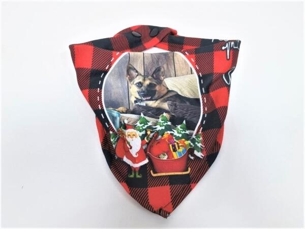Santa Claus Pet Christmas, Personalized Pet Dog Headscarf, Personalized Dog Bandana