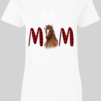 Horse Mom - Personalized Ladies T-Shirt
