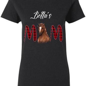 Horse Mom - Personalized Ladies T-Shirt