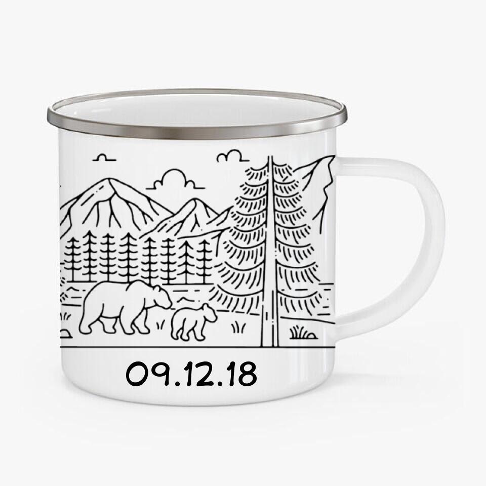 Personalized Camp Mug, Couples Coffee Gift