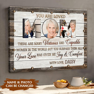 You Are Loved Mom - Personalized Canvas