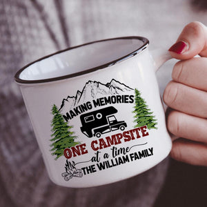 Enamel Campfire Mug,camping,campsite,campgrounds,custom gift,personalized gifts
