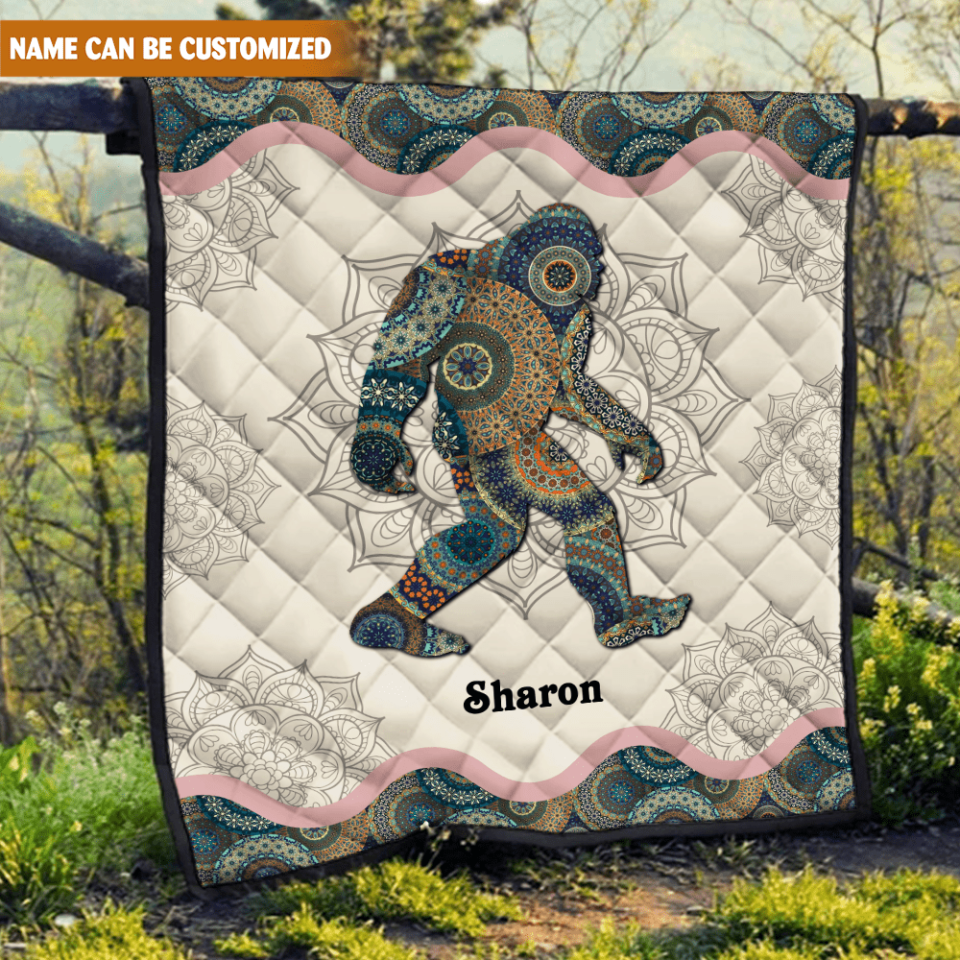 Bigfoot Boho Style - Personalized Quilt For Camper