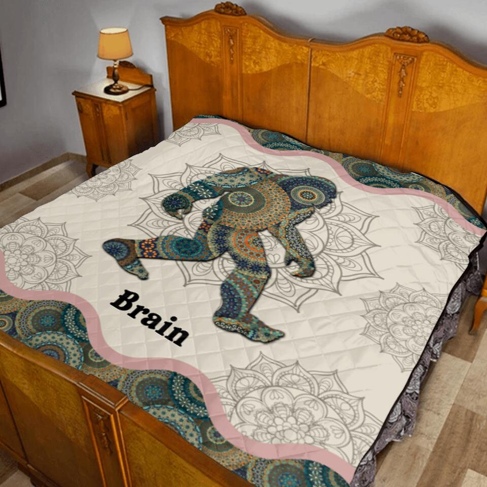 Bigfoot Boho Style - Personalized Quilt For Camper