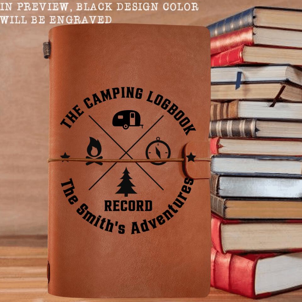 Personalized Camping Logbook Nautical Notebook Engrave, Gift For Camper, RV Journal, Camping Journal