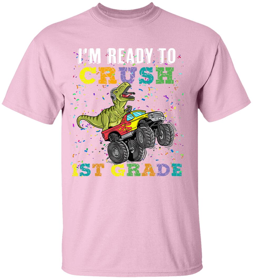 I'm Ready To Crush Dinosaur Truck T Rex - Youth T-Shirt, Back To School, First  Day Of School