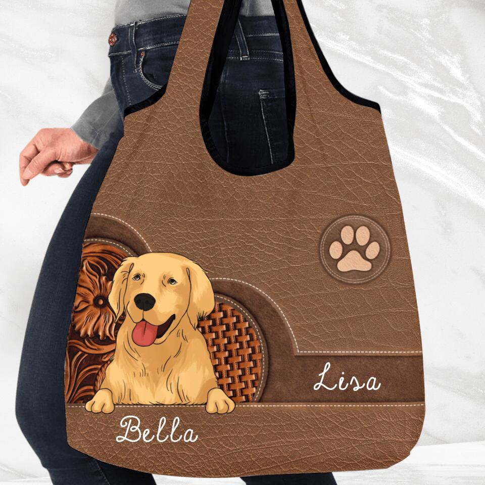 Dog Mom Personalized Grocery Bag, Gift For Dog Lovers