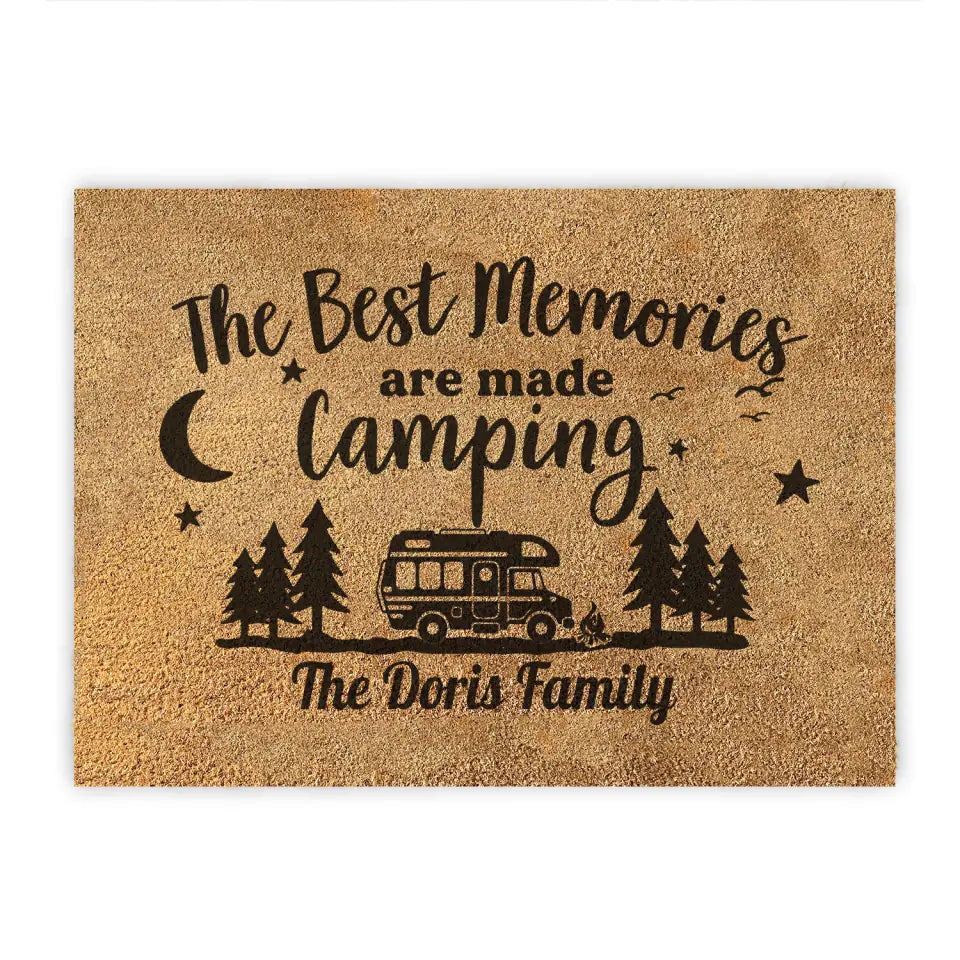 Making Memories One Campsite At A Time - Personalized Coir Doormat, Gift For Camping