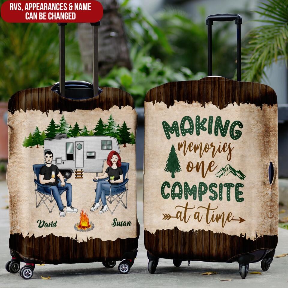 Making Memories One Campsite At A Time - Personalized Luggage - Gift For Camping Lover