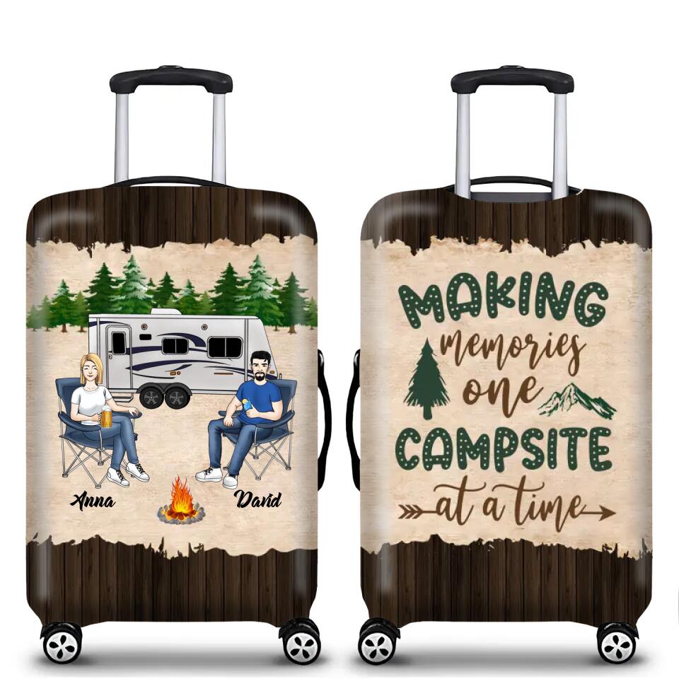 Making Memories One Campsite At A Time - Personalized Luggage - Gift For Camping Lover