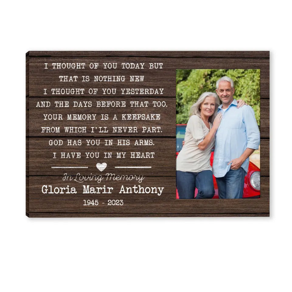 I Thought Of You Today But That Is Nothing New - Personalized Canvas