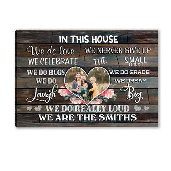 We Are A Family - Personalized Family Canvas - Family Canvas - Family Photo Canvas
