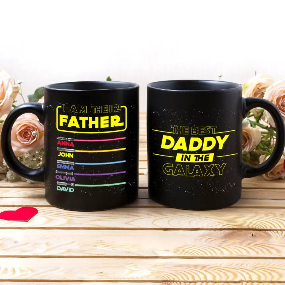 I Am Their Father Best Dad In The Galaxy - Personalized Mugs, Father Day Gifts for Papa