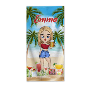Beach Cocktail Party - Personalized Beach Towel, Summer Gift