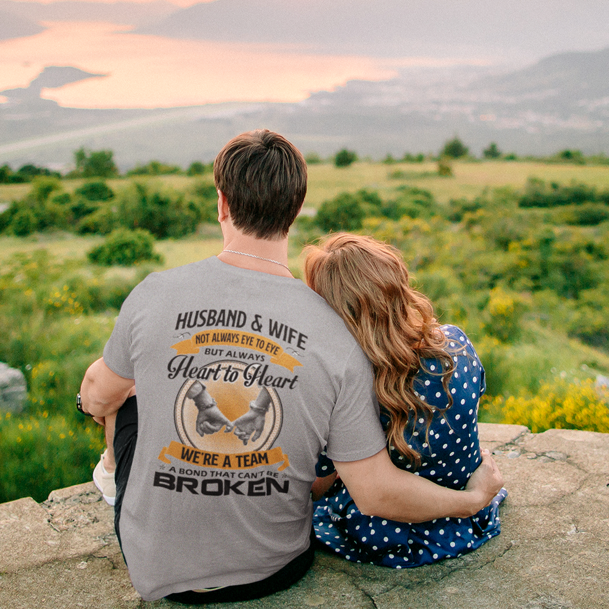 Husband And Wife Always Heart To Heart Shirt, Anniversary Gift - Personalized T-shirt