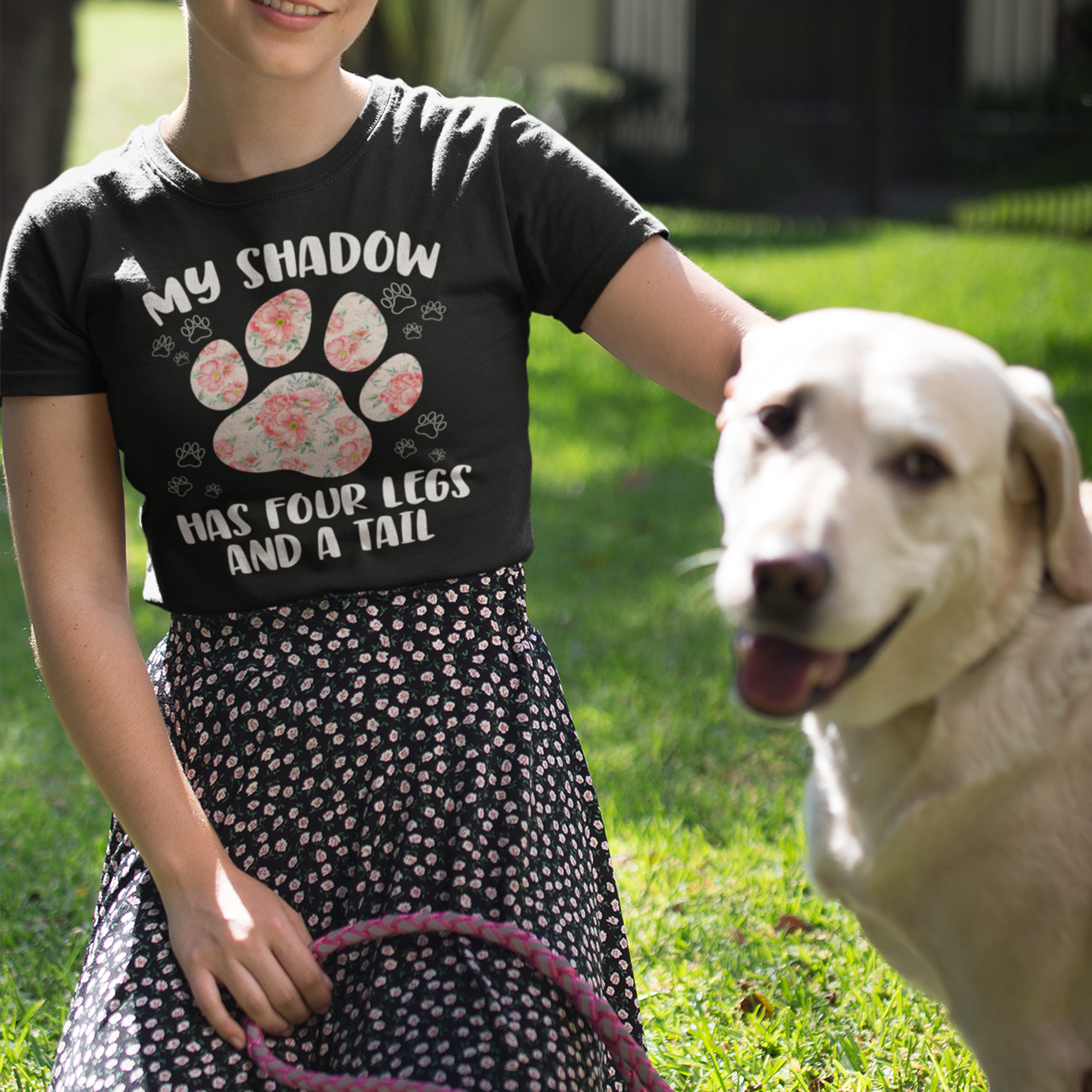My Shadow Has Four Legs And A Tail Shirt, Gift For Dog Lover, Dog Mom Gift