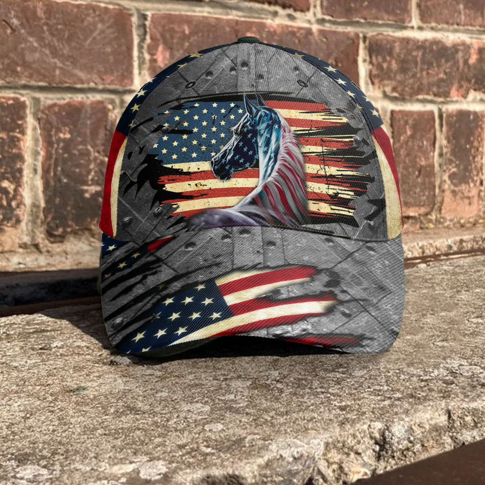 Horses America - Personalized Classic Cap